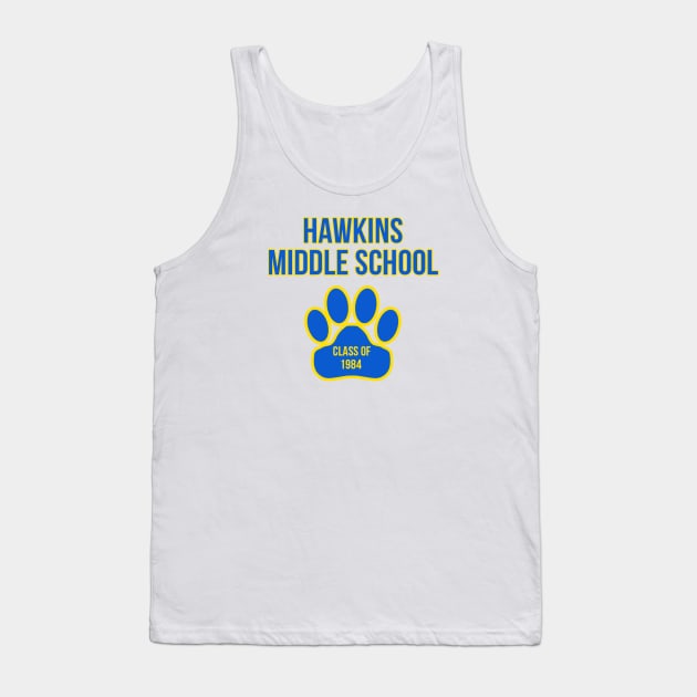 Hawkins Middle School '84 Tank Top by scornely